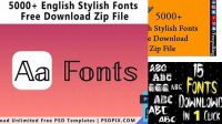 4243+ English Font Free Download Zip File Include TIFF