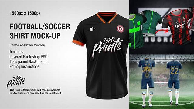 4245+ Mockup Camiseta Futbol Psd Include TIFF