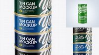 4251+ 5oz Can PSD Mockup Front & Top Views Versatile Photoshop File