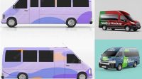 4253+ Minibus Mockup PSD Download