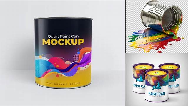 426+ Metallic Paint Can PSD Mockup High-Quality Editable PSD