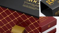 4261+ Glossy Gift Box PSD Mockup Half Side View High-Angle Shot High-End Photoshop Mockup