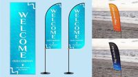 4263+ Mockup Beachflag Easy Editable