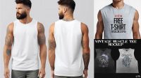 4263+ Muscle Tee Mockup Customizable Design Files