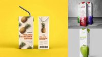 4264+ 1L Carton Package for Juice Mock-Up Fully Layered PSD Freebie