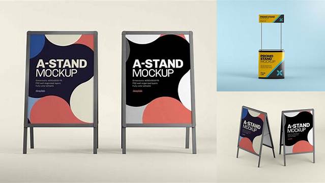 4265+ Glossy Stand PSD Mockup Editable and Customizable PSD