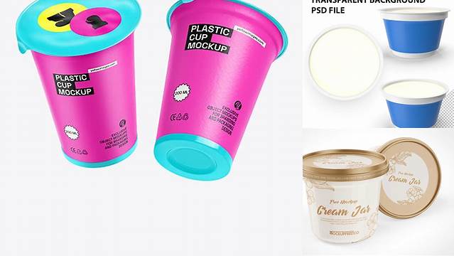 4266+ Sour Cream Cup PSD Mockup Free Downloadable PSD