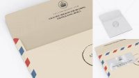 4272+ Opened Paper Envelope PSD Mockup Half Side View High-Angle Shot Creative Photoshop Resources