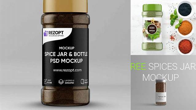 4272+ Spice Bottle Mockup Free Easy Editable