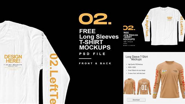 4273+ Long Sleeve Shirt Mockup Psd Modern Free PSD Template