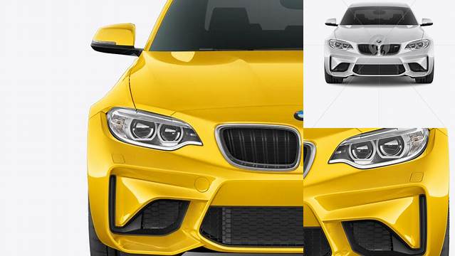 4277+ BMW M2 PSD Mockup Front view Advanced Editable Template Free