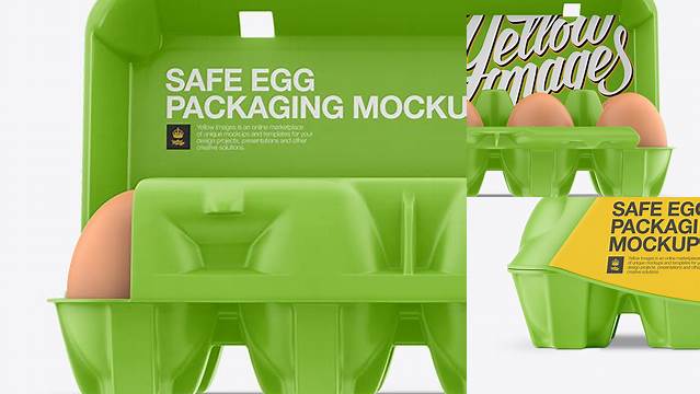 4277+ Matte Egg Container Front View Custom Mockup Graphic Design