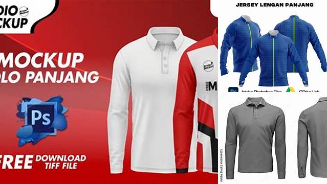 4278+ Mockup Polo Lengan Panjang Psd Versatile Photoshop File