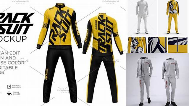 4281+ Men's Tracksuit Mock-up / Front View Free PSD