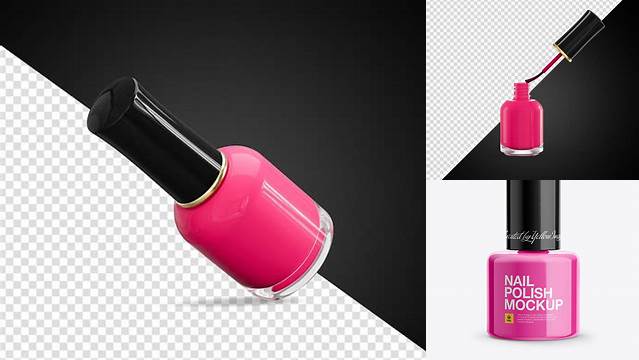 4283+ Glossy Nail Polish Bottle PSD Mockup Front View Download Free