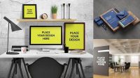 4287+ Office Set Mockup Free Free Creative Design