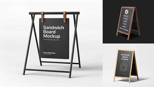 4287+ Sandwich Board Mockup Elegant PSD Mockup