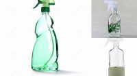 4288+ Clear Spray Bottle with Green Liquid & Transparent ?ap PSD Mockup Fully Customizable Photoshop Freebie