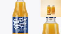 430+ Clear Glass Peach Juice Bottle PSD Mockup Custom Mockup PSD for Free