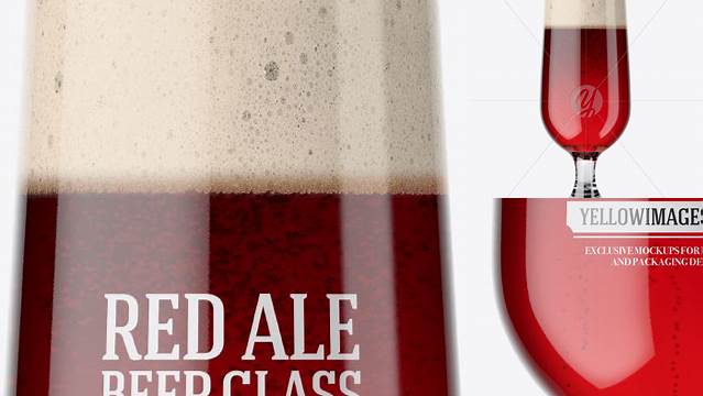 4305+ Embassy Glass with Red Ale Beer PSD Mockup Exclusive Free Photoshop Asset