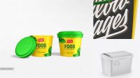 4309+ Glossy Plastic Container PSD Mockup Half Side View Include TIFF