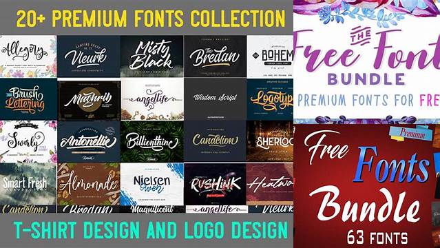 4310+ Premium Font Pack Free Download Free Mockup PSD