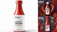 4316+ 650g Ketchup Tottle PSD Mockup Free PSD for Designers