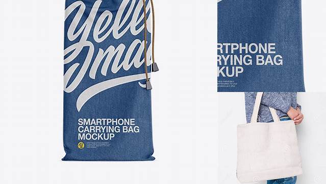 4317+ Denim Smartphone Carrying Bag PSD Mockup Exclusive Digital PSD Resource