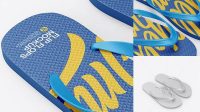 4317+ Flip Flops PSD Mockup Half Side View High Angle Shot Professional Quality Freebie PSD File