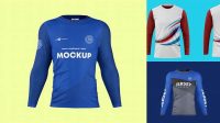 4317+ Long Sleeve Jersey PSD Mockup Front View Free Mockup Templates