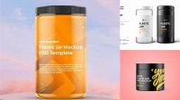 4317+ Matte Plastic Jar With Handle PSD Mockup High-Angle Shot Professional Editable Freebie PSD