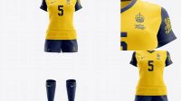 4317+ Women’s Full Rugby Kit HQ PSD Mockup Front View Exclusive Free Photoshop Asset