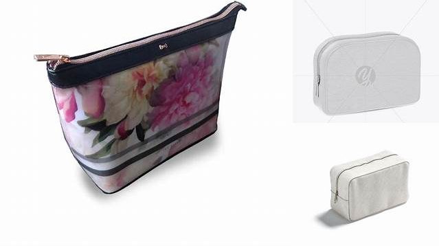 432+ Cosmetic Bag Half Side View Free Premium Photoshop Template Download