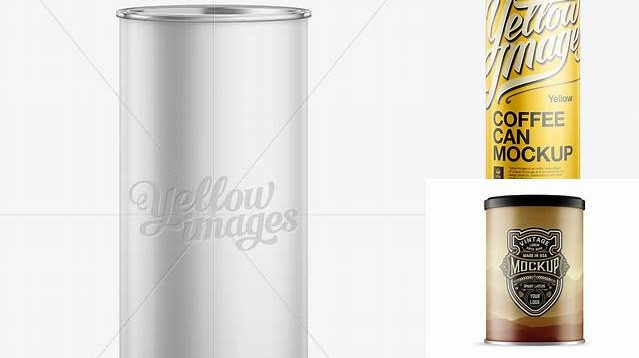 4321+ 550g Metal Coffee Can Mock-Up Easy Editable