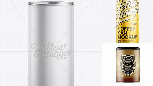 4321+ 550g Metal Coffee Can Mock-Up Easy Editable