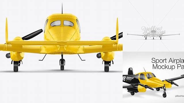 4322+ Sport Airplane PSD Mockup Back View Free Creative Design