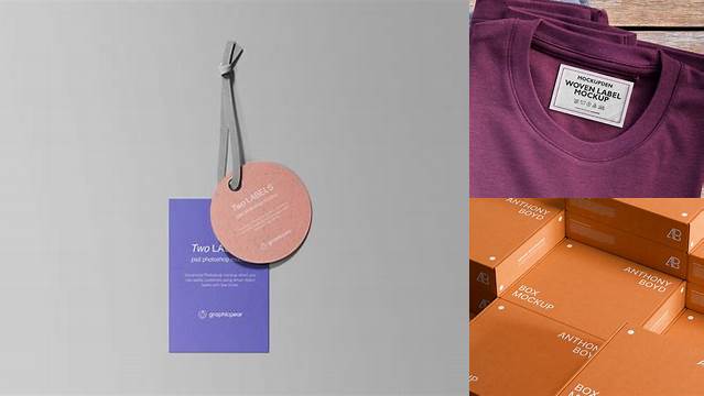 4322+ Two Textured Boxes with Label PSD Mockup Top View Creative and Modern PSD Freebie