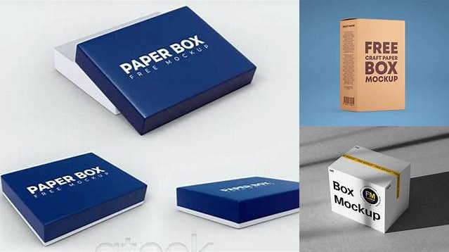 4326+ Four Paper Boxes PSD Mockup Half Side View Stylish PSD for Free