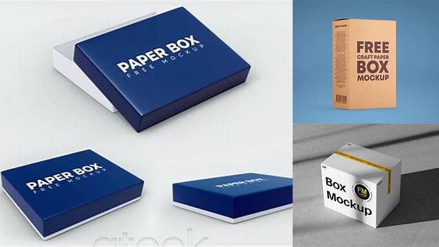 4326+ Four Paper Boxes PSD Mockup Half Side View Stylish PSD for Free