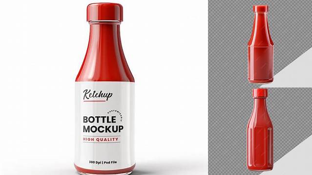 433+ 500ml Ketchup Bottle PSD Mockup Free Downloadable PSD