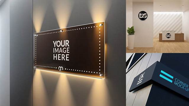 433+ Office Signage Mockup Smart PNG Image