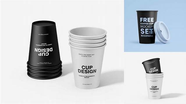 4332+ 400ml White Paper Cup PSD Mockup Download Free