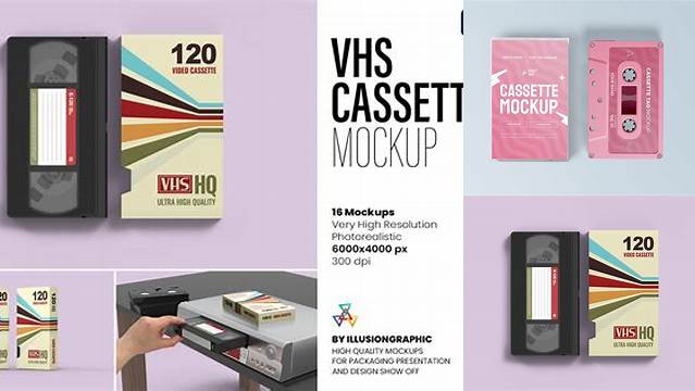 4334+ Vhs Cassette Mockup Free Versatile Photoshop File