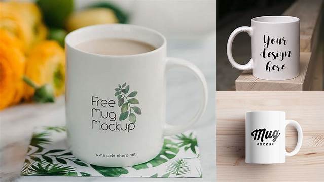 4346+ Textured Mug Mug PSD Mockup Half Side View High Angle Shot Editable Mockup PSD