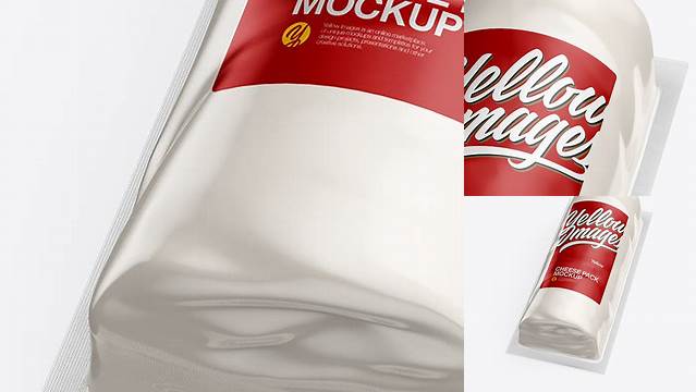 4350+ 600g Cheese Pack PSD Mockup Front & Back Views High-Angle Shot Creative High-Resolution PSD Freebie