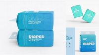 4352+ Diapers Small Pack PSD Mockup High-Quality Editable PSD