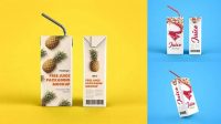 4353+ 500ml Carton Box For Juice PSD Mockup Free PSD for Creatives