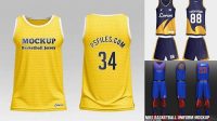 4356+ Basketball Jersey Mockup Front And Back Psd Free Easy Editable