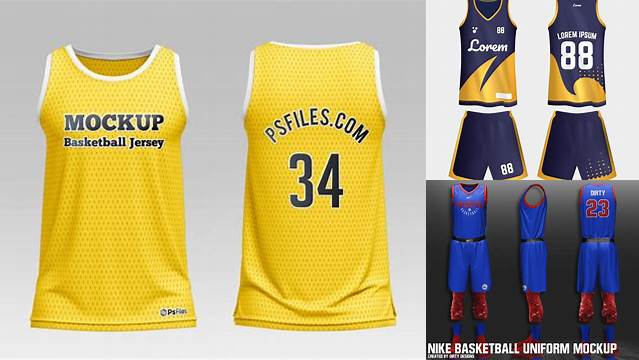 4356+ Basketball Jersey Mockup Front And Back Psd Free Easy Editable