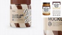 4357+ Glass Jar with Hazelnut Spread PSD Mockup Creative Layered Design File